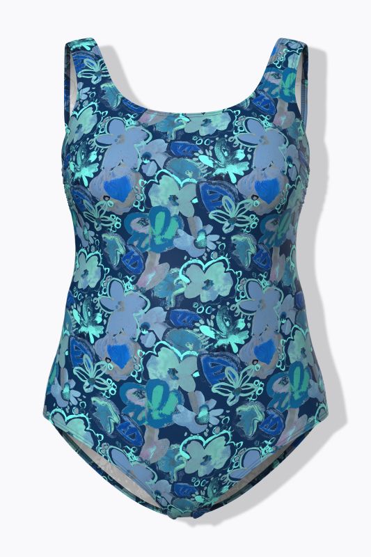 Бански с пастелен флорален принт