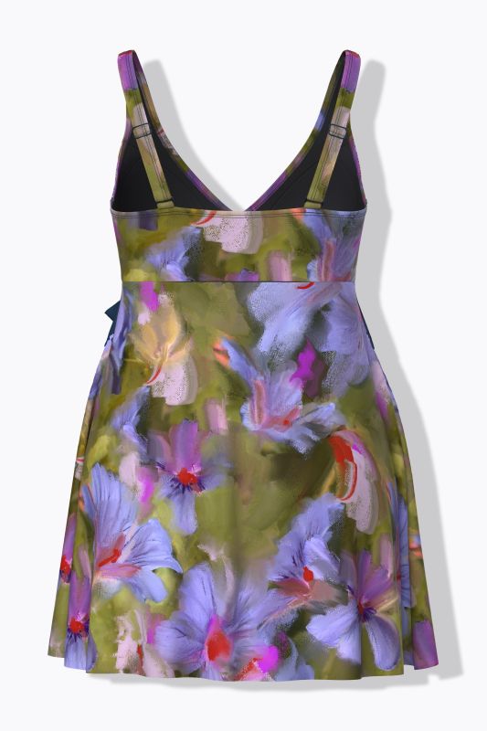 Painted Flower Swim Dress