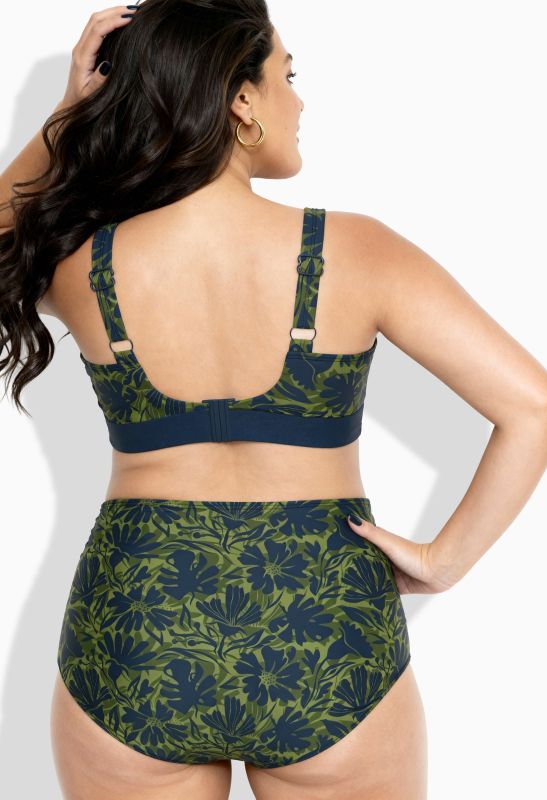 Tropical Leaf Print Bikini Set