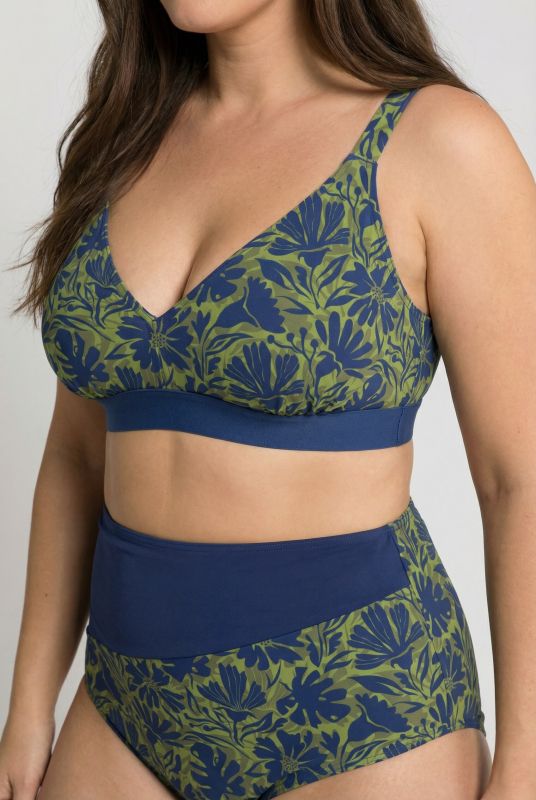 Tropical Leaf Print Bikini Set