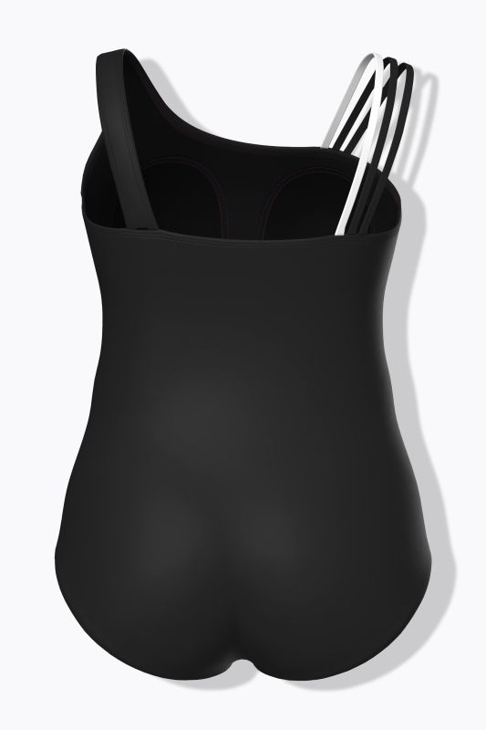 Flower Silhouette Split Strap Swimsuit