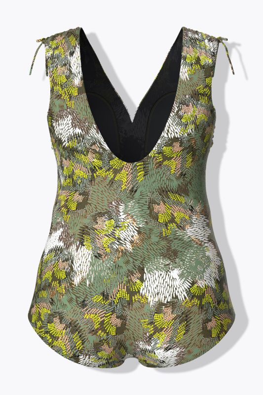 Abstract Print Shortie Swimsuit