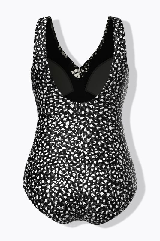 Monochromatic Flower Wrap Look Swimsuit