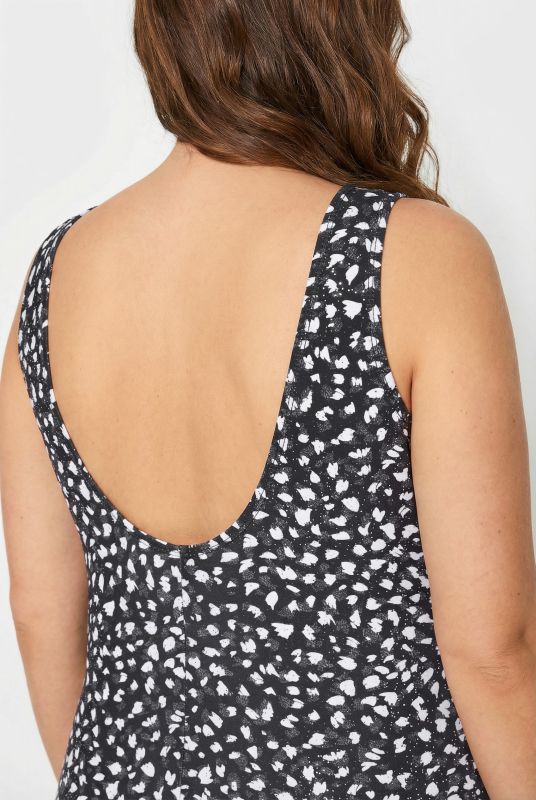 Monochromatic Flower Wrap Look Swimsuit