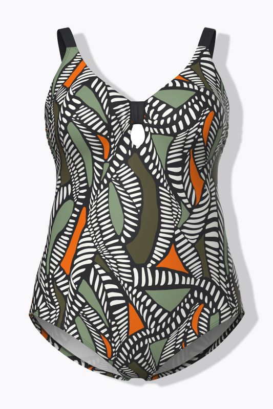 Geometric Print Swimsuit