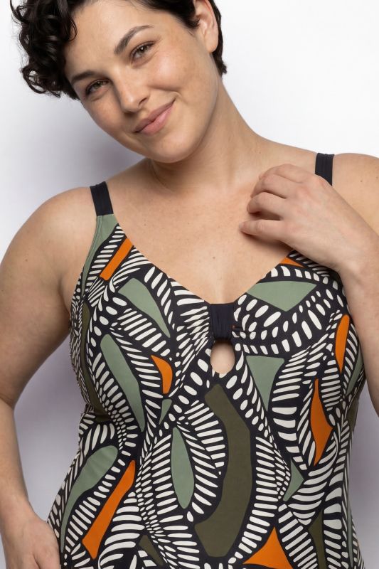 Geometric Print Swimsuit