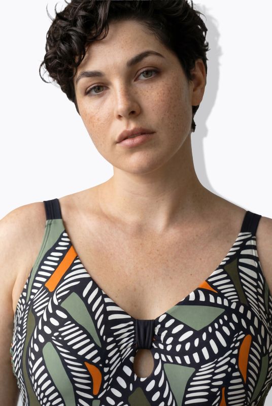 Geometric Print Swimsuit