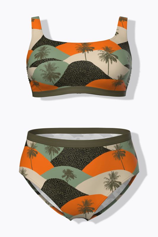 Abstract Palm Landscape Bikini Set