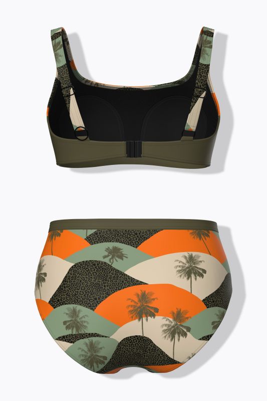 Abstract Palm Landscape Bikini Set