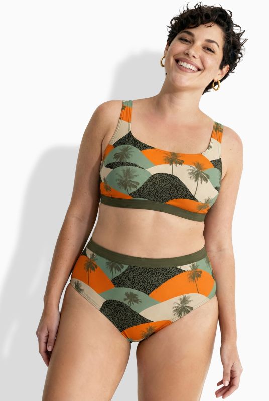 Abstract Palm Landscape Bikini Set