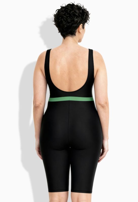 Jungle Print Zip-Front Unitard Swimsuit