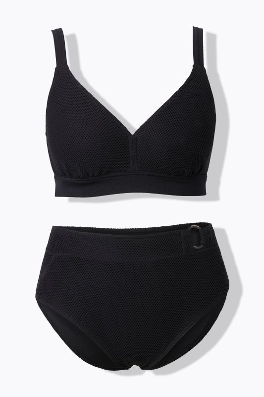 Opaque Mesh Bikini Set