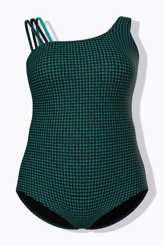 Gingham Split Strap Swimsuit