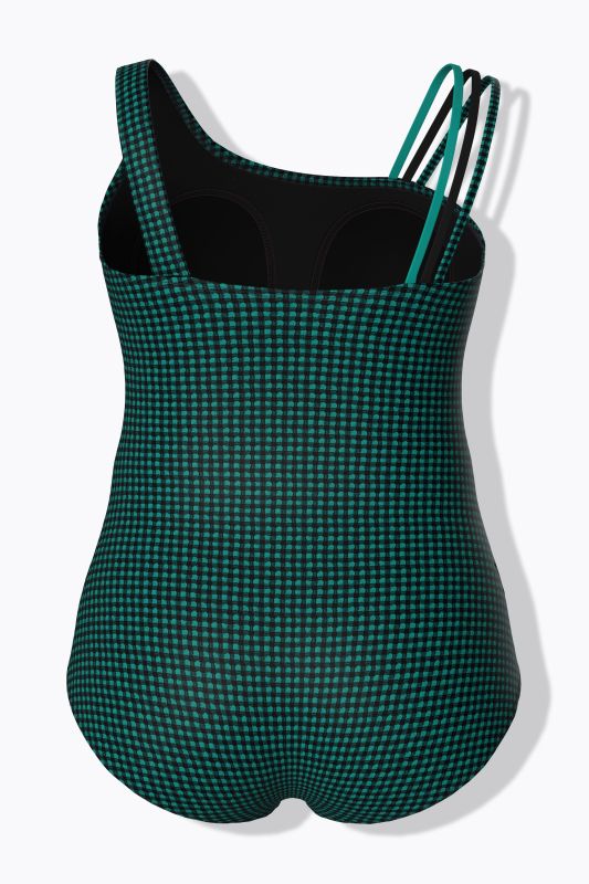 Gingham Split Strap Swimsuit