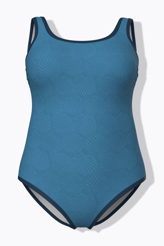 Tonal Shell Print Swimsuit