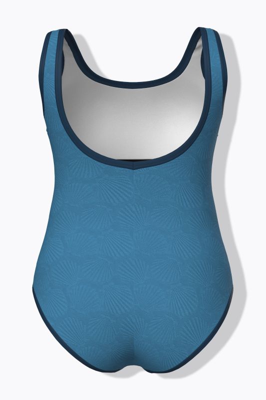 Tonal Shell Print Swimsuit