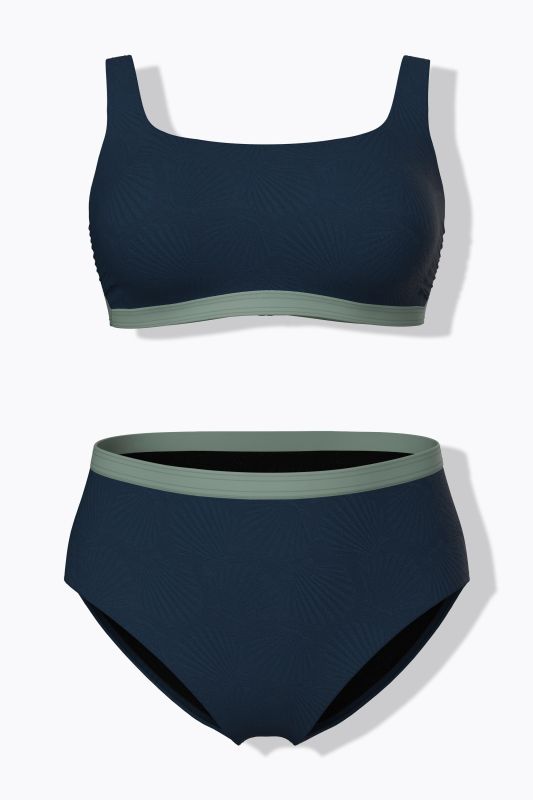 Tonal Shell Print Bikini Set