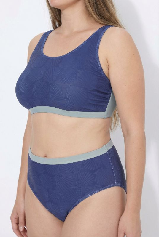 Tonal Shell Print Bikini Set