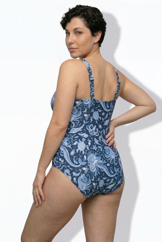 Midnight Ocean Print Swimsuit