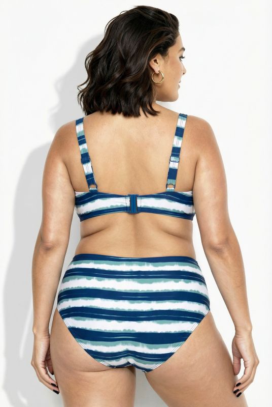 Spiral Ring Striped Bikini Set