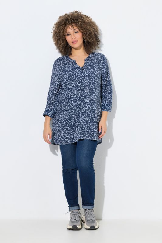 Туника с принт на миди