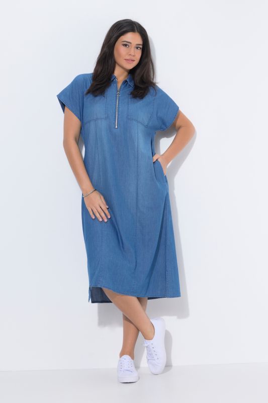 Denim Look Zip Dress