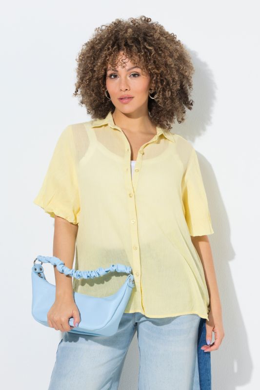 Риза с балон ръкави