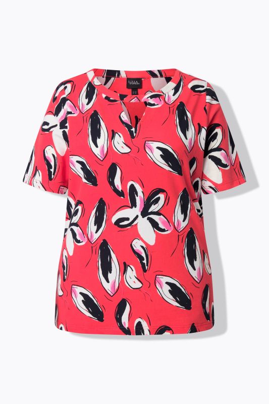 Тениска с принт на цветя