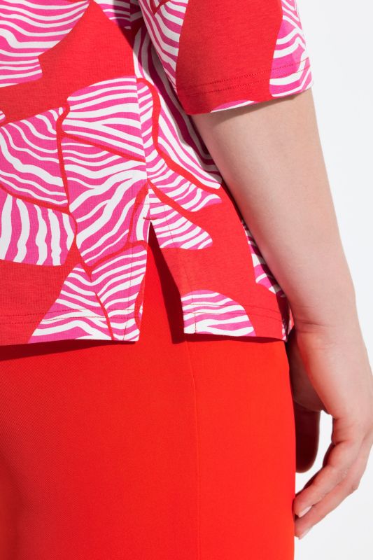 Тениска с раиран графичен принт