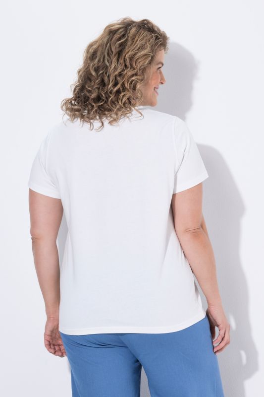 Тениска с бродерия на раковина