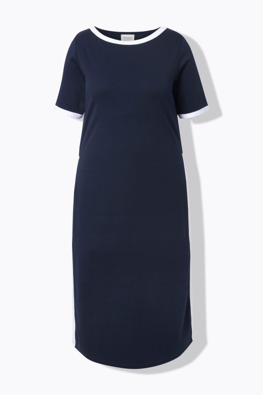 Тениска дълга с раиран акцент