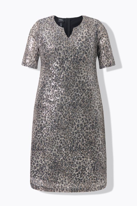 Рокля с леопардов принт и пайети