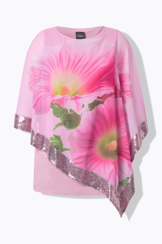 Блуза с шифон и пайети