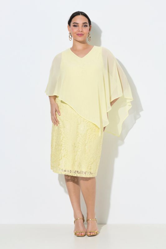 Рокля с шифон и дантела