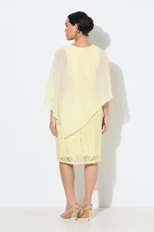 Рокля с шифон и дантела