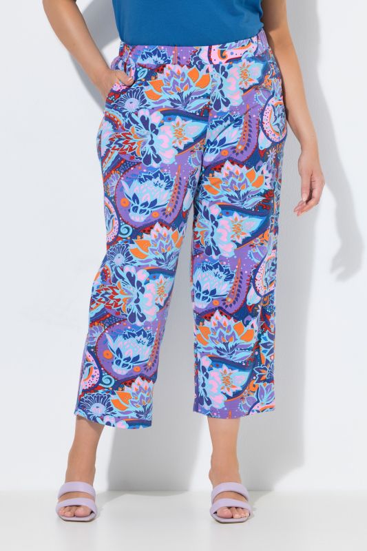Electric Dusk Paisley Cropped Pants