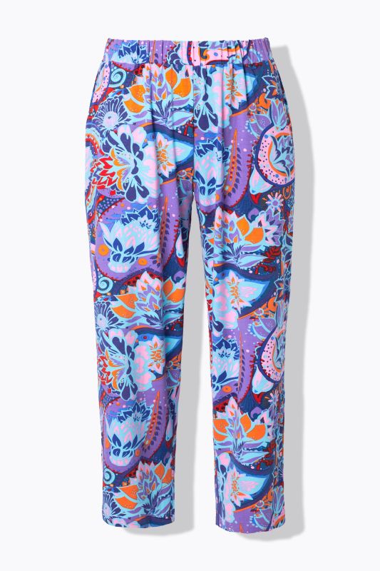 Electric Dusk Paisley Cropped Pants
