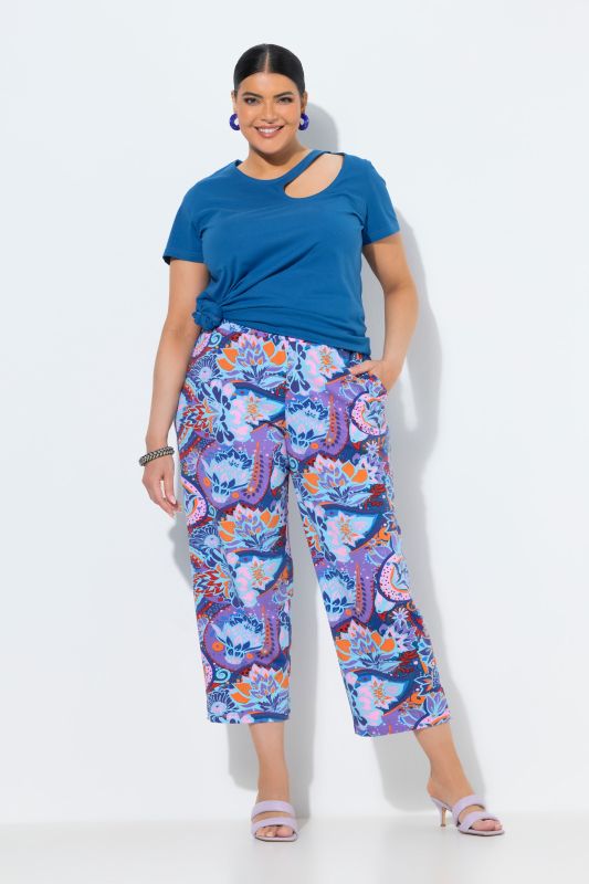 Electric Dusk Paisley Cropped Pants