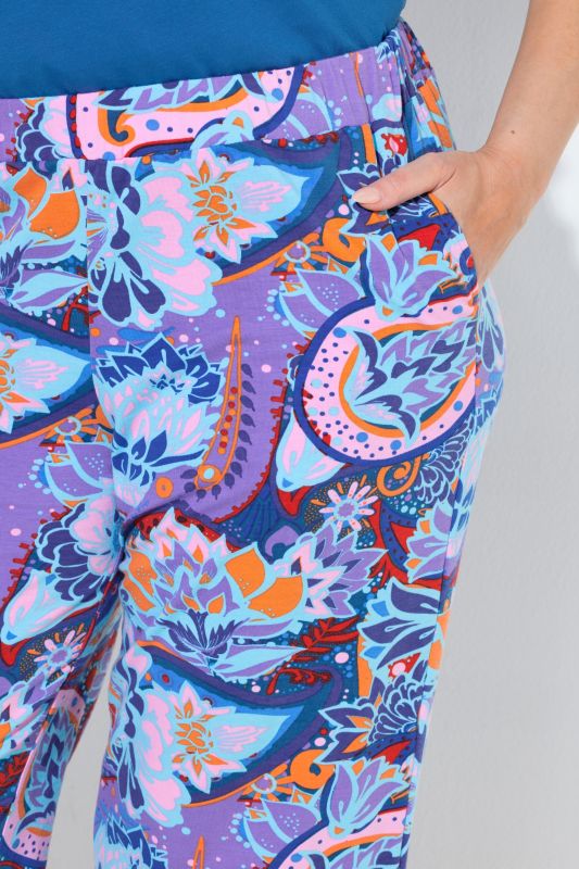 Electric Dusk Paisley Cropped Pants