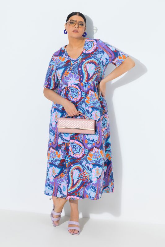 Рокля с електриков пейзли принт