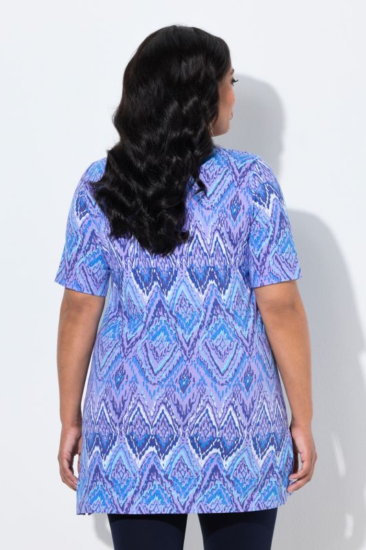 Туника с мраморен принт