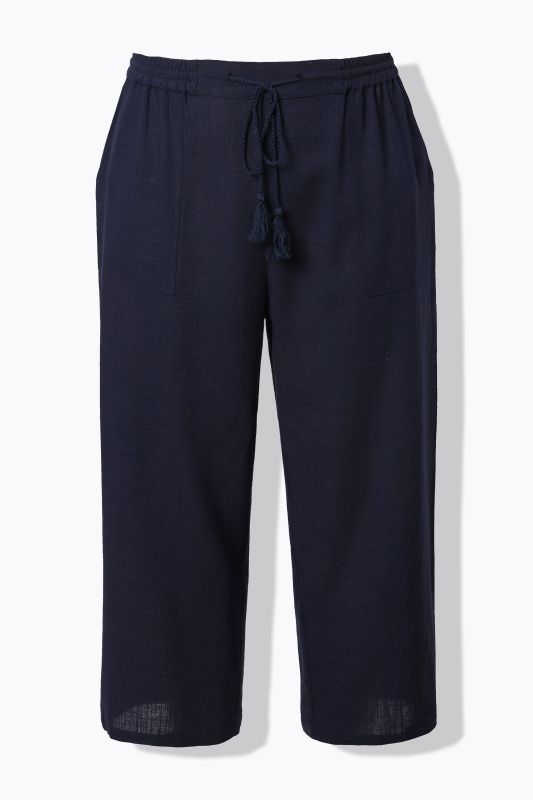 Панталон ленен с широки крачоли