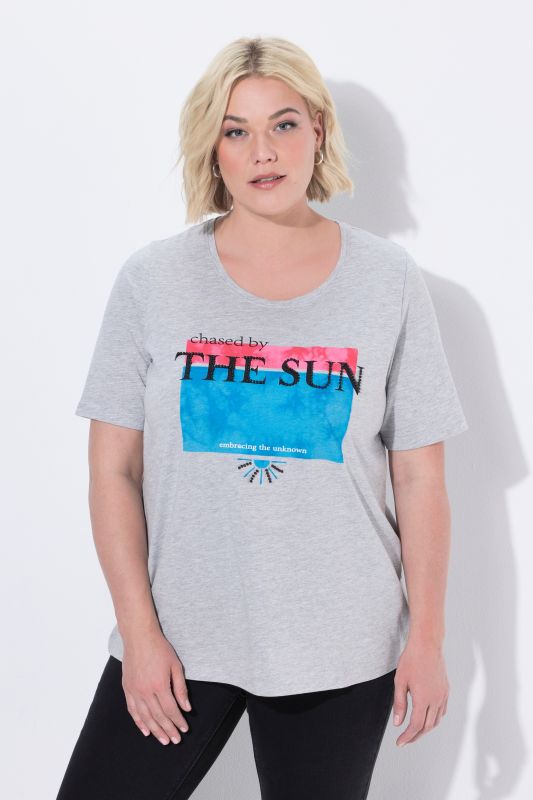 Тениска с графично слънце