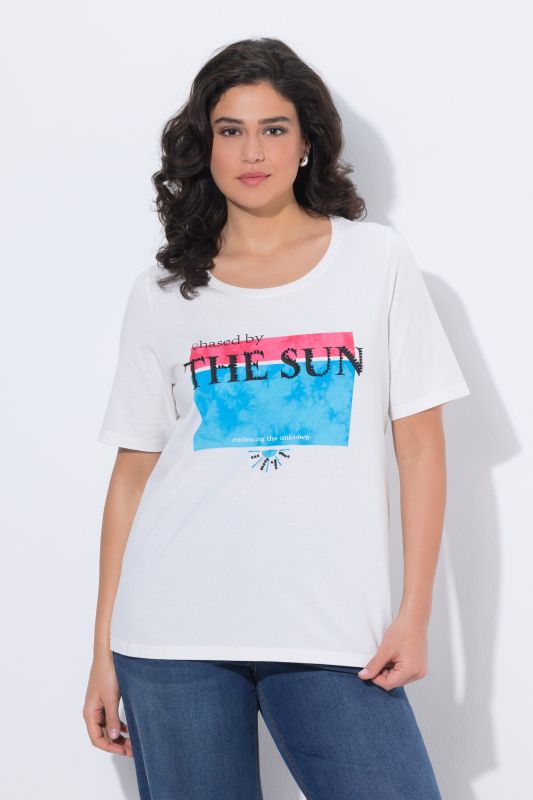 Тениска с графично слънце