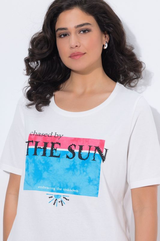 Тениска с графично слънце