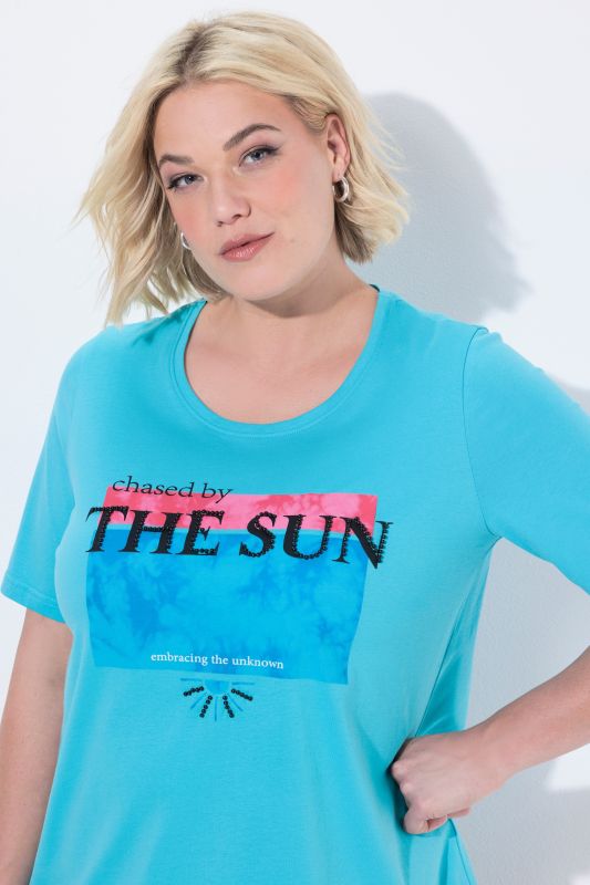 Тениска с графично слънце