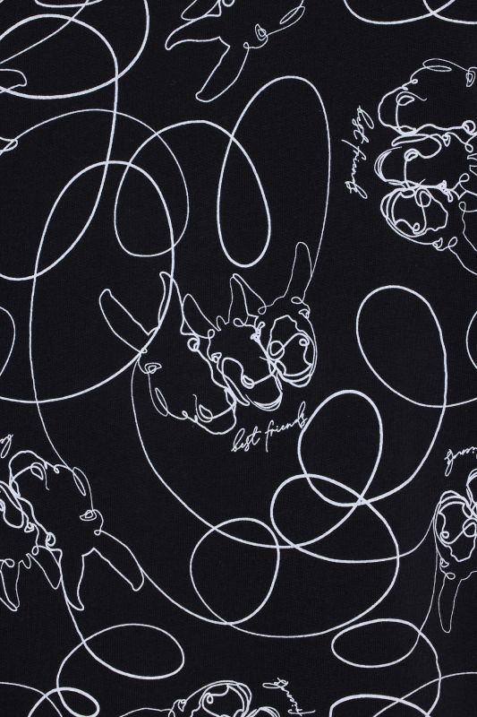 Тениска с животински принт с линии