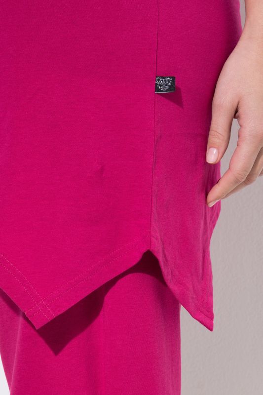 Pointed Hem Two Piece Pajama Set