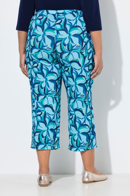 Matte Jersey Impressionist Floral Cropped Pants