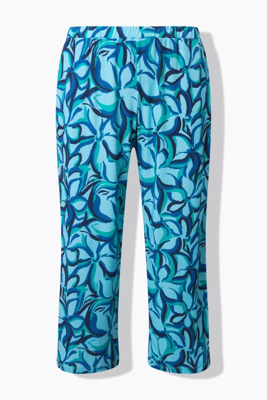 Matte Jersey Impressionist Floral Cropped Pants